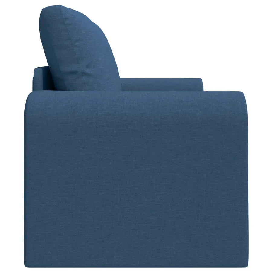 Canapé-Lit 60cm Bleu tissu - 6