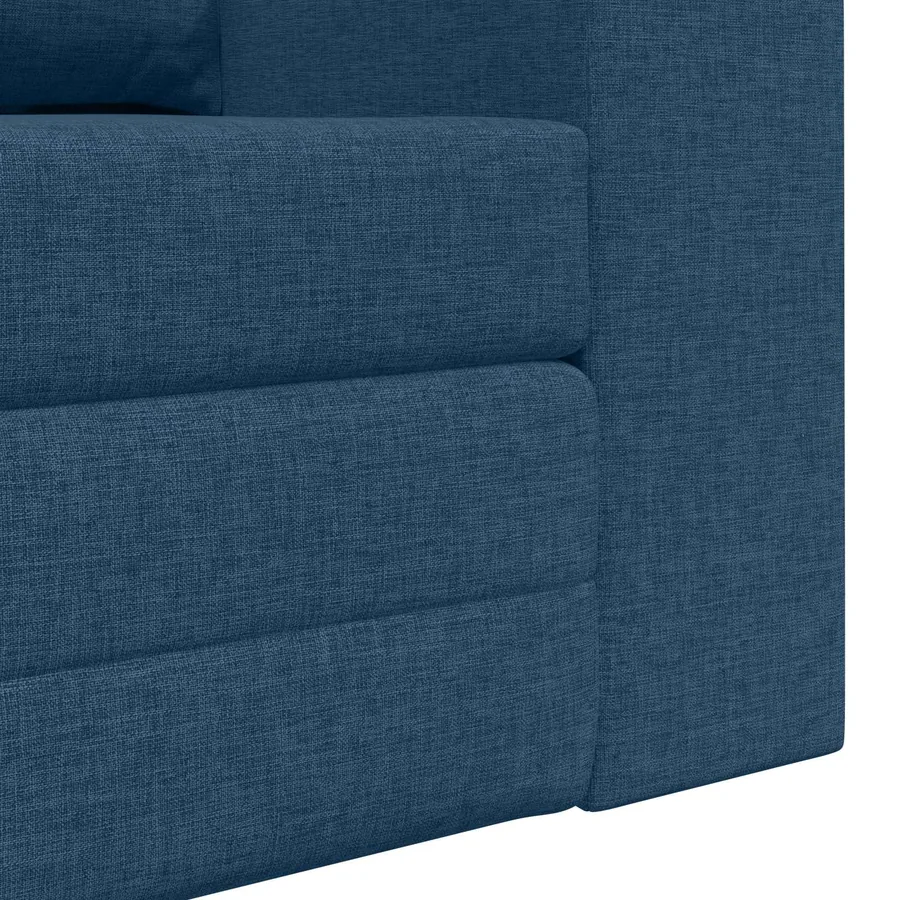 Canapé-Lit 60cm Bleu tissu - 9