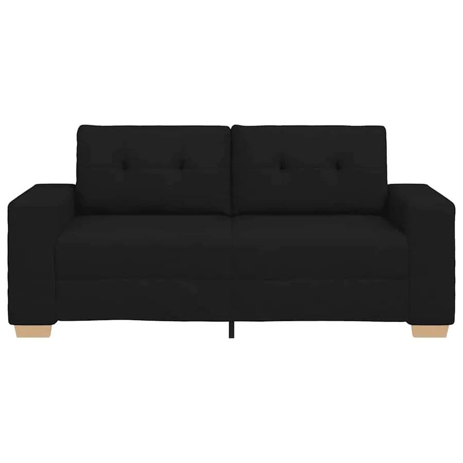 Canapé deux places noir 180x77x82 cm en tissu - 4