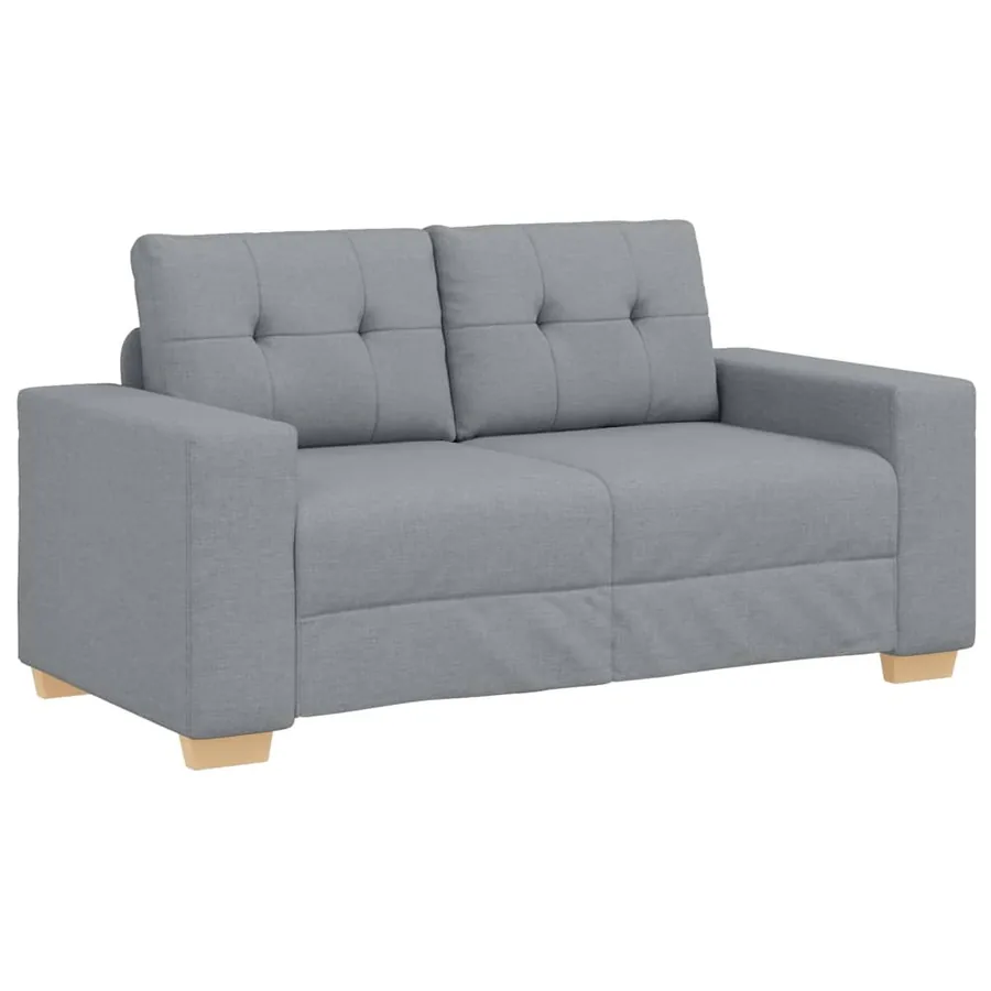 Canapé causeuse gris clair 160x77x82 cm tissu - 2