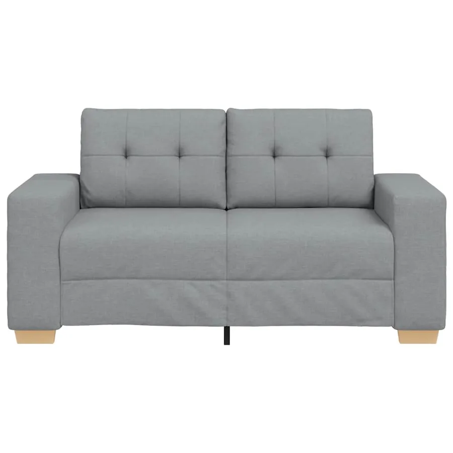 Canapé causeuse gris clair 160x77x82 cm tissu - 4