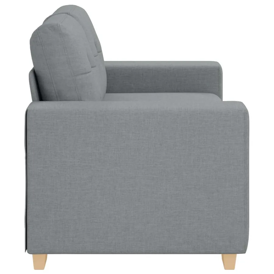 Canapé causeuse gris clair 160x77x82 cm tissu - 5