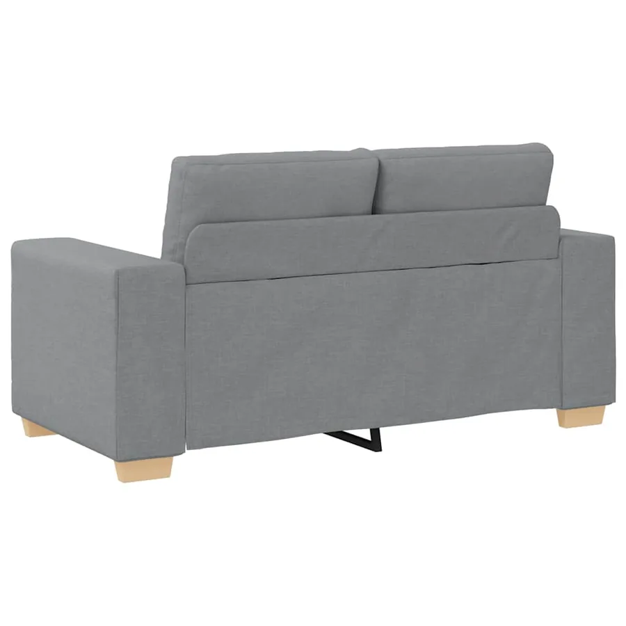 Canapé causeuse gris clair 160x77x82 cm tissu - 6