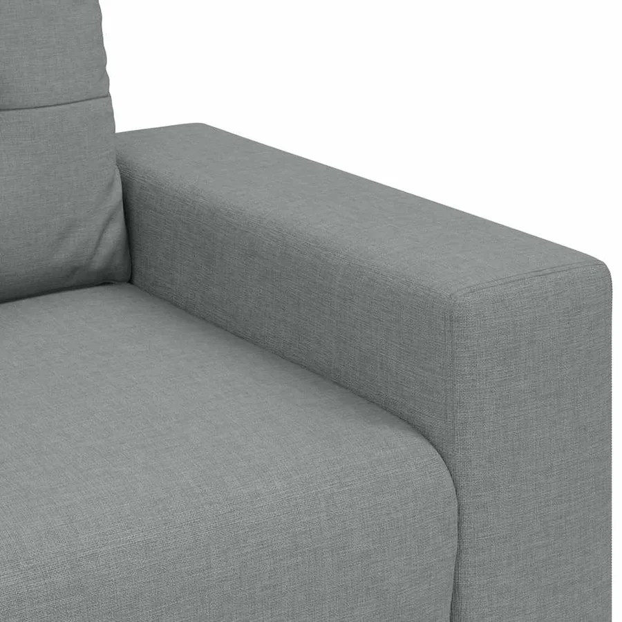 Canapé causeuse gris clair 160x77x82 cm tissu - 7