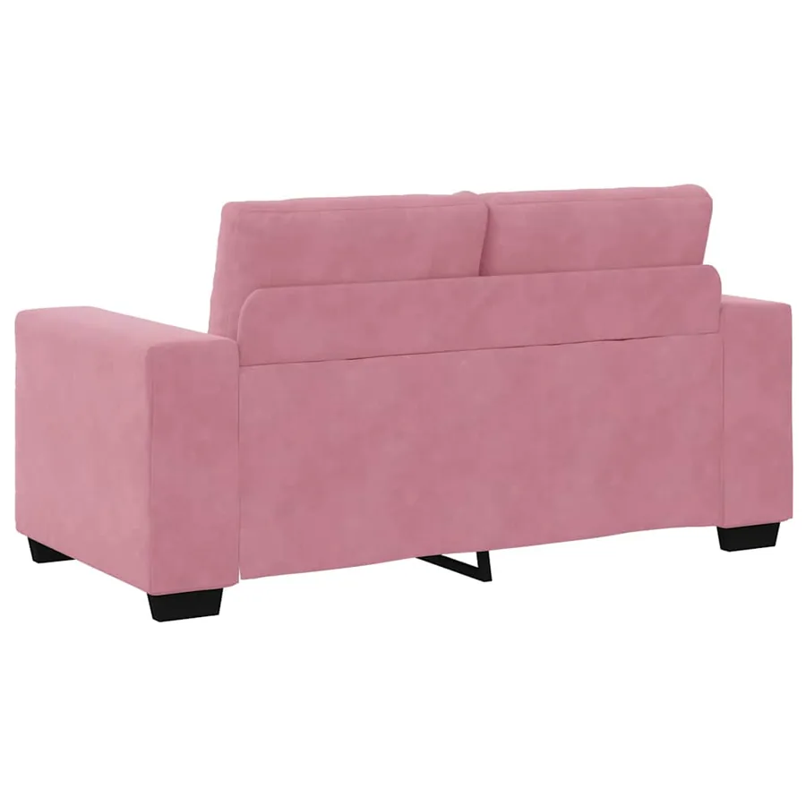 Canapé 2 places rose 120 cm velours - 6
