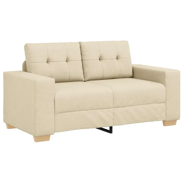 Canapé 2 places crème 120 cm tissu