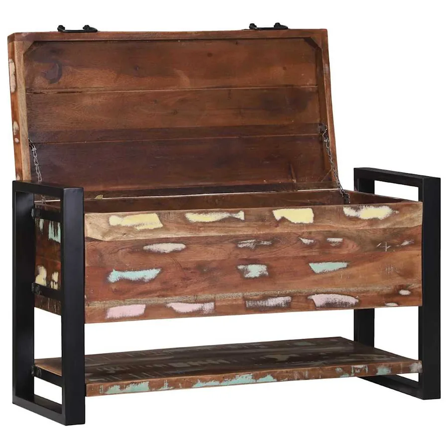 Boîte de rangement Multicolore Bois massif de récupération - 2