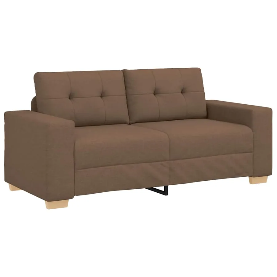 Canapé deux places marron 180x77x82 cm en tissu - 2