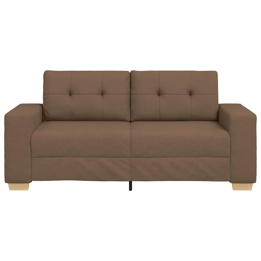 Canapé deux places marron 180x77x82 cm en tissu - 4