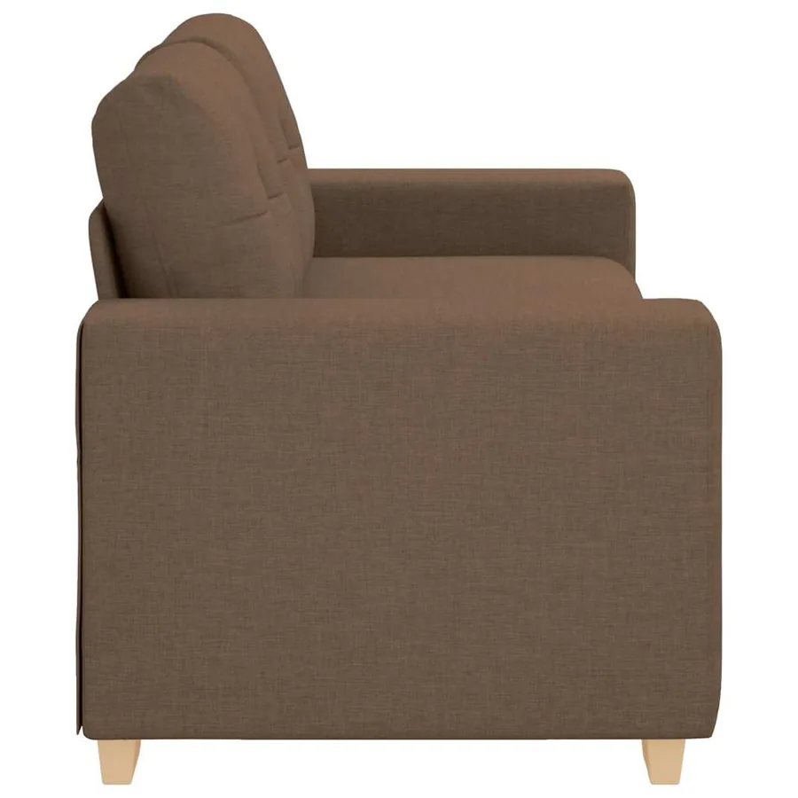 Canapé deux places marron 180x77x82 cm en tissu - 5