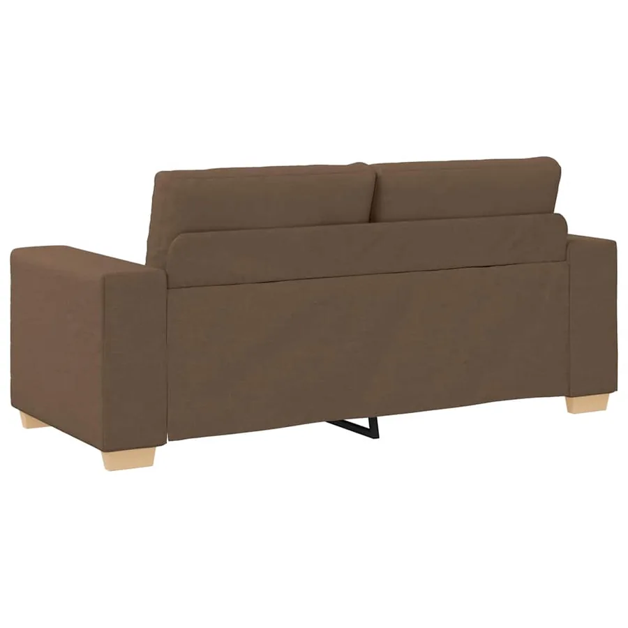 Canapé deux places marron 180x77x82 cm en tissu - 6