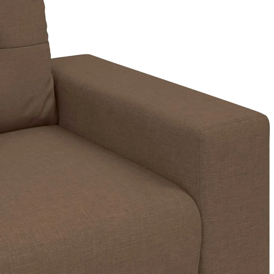 Canapé deux places marron 180x77x82 cm en tissu - 7