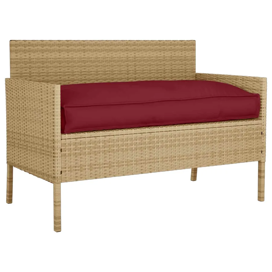 Coussin Bordeaux 120 x 60 x 12 cm Tissu Oxford - 3