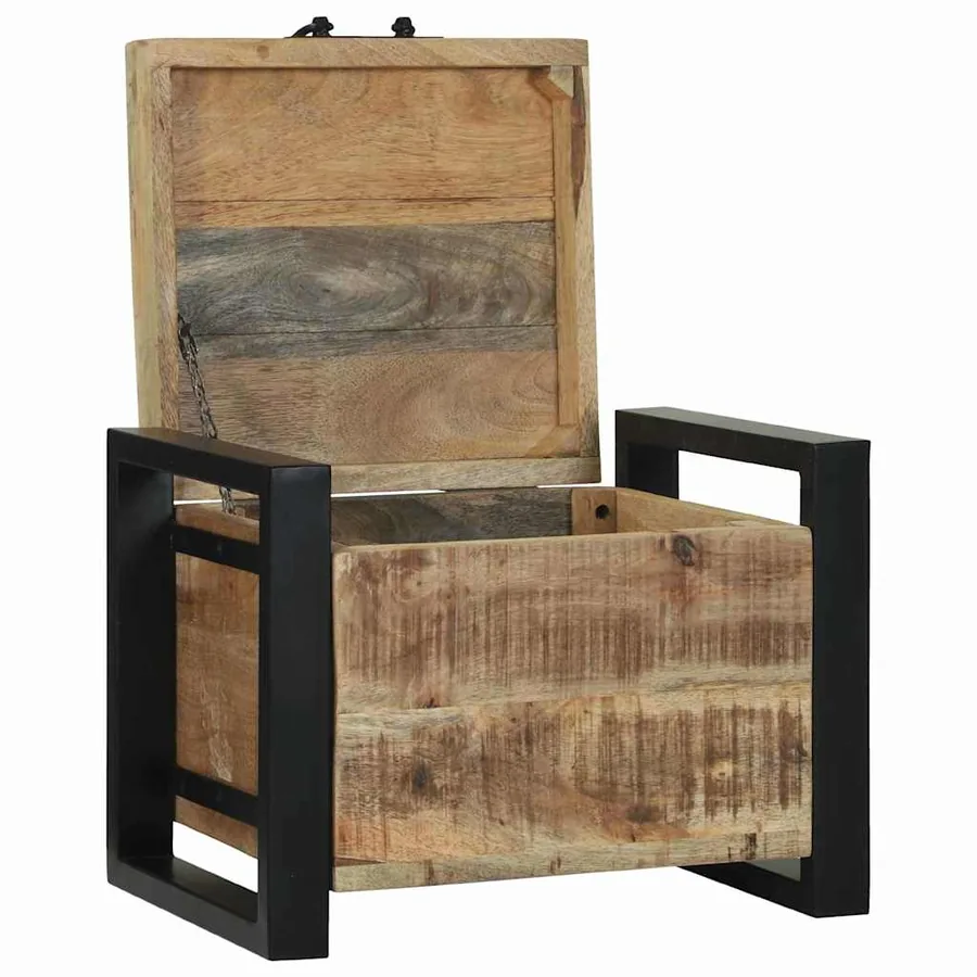 Coffres de rangement 40 x 30 x 30 cm Bois de manguier massif - 2