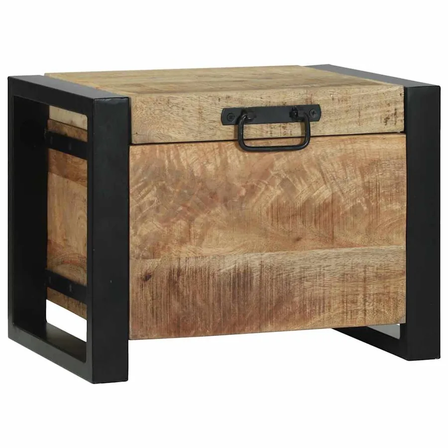 Coffres de rangement 40 x 30 x 30 cm Bois de manguier massif - 3
