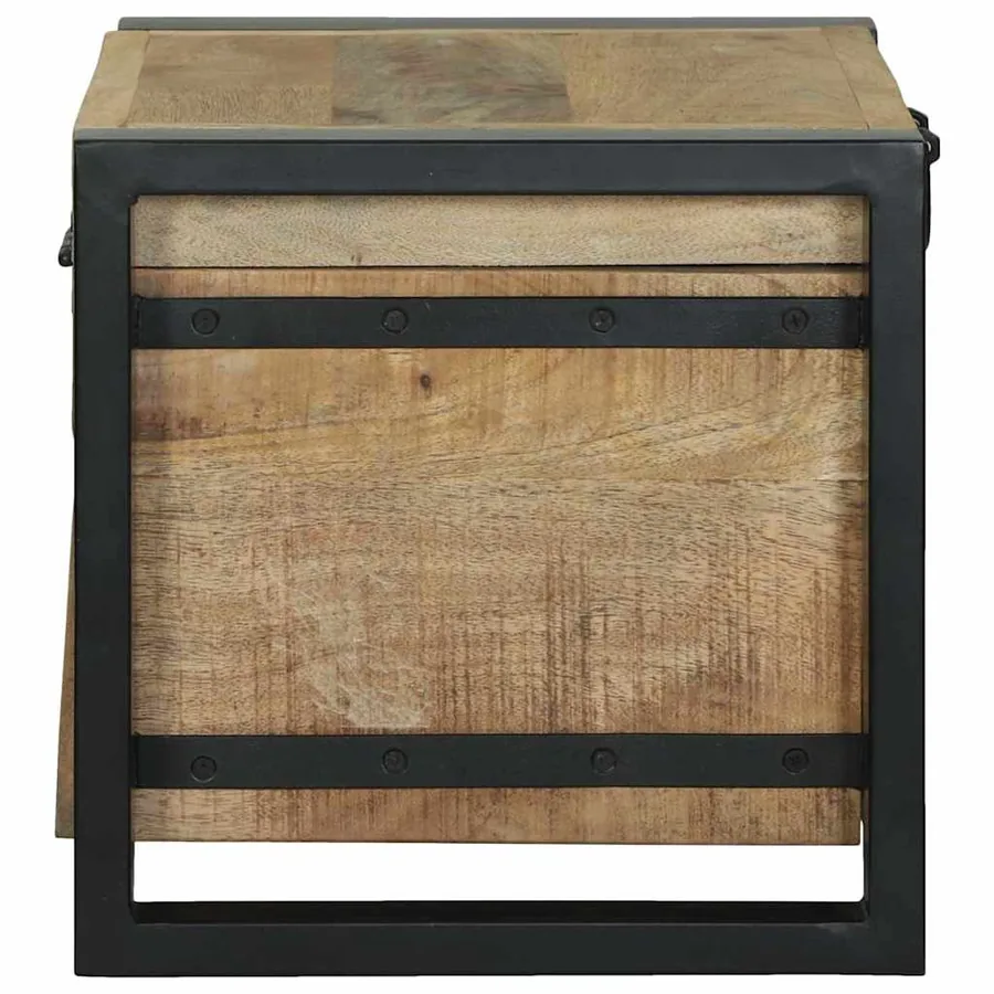Coffres de rangement 40 x 30 x 30 cm Bois de manguier massif - 6