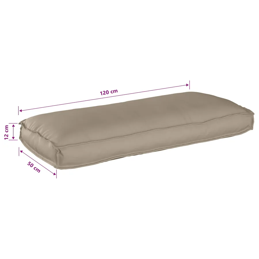 Coussin Taupe 120 x 50 x 12 cm Tissu Oxford - 10