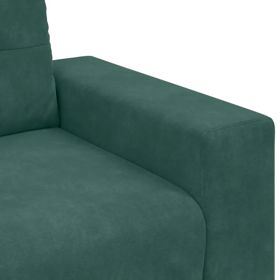 Ensemble de Canapés 3 pcs Vert foncé 221 x 80 x 80 cm Velours - 10