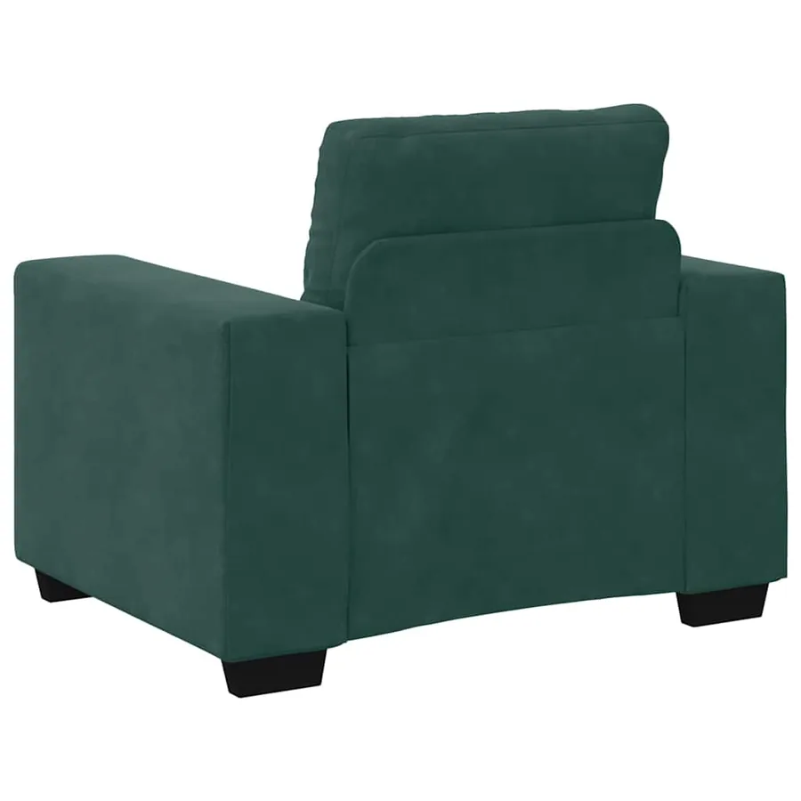 Ensemble de Canapés 3 pcs Vert foncé 221 x 80 x 80 cm Velours - 7