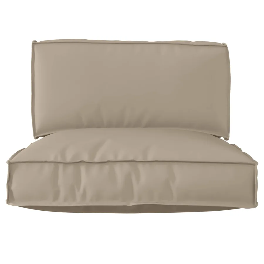Set de coussins de palette 2 pcs Taupe Tissu Oxford - 2