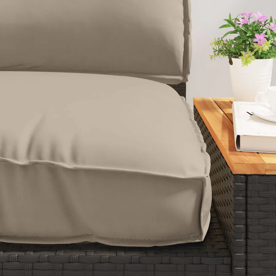 Set de coussins de palette 2 pcs Taupe Tissu Oxford - 5