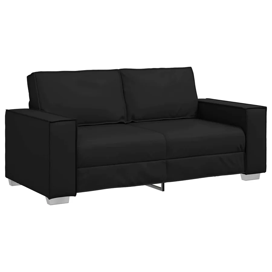 Canapé deux places Noir 180 cm Simili cuir