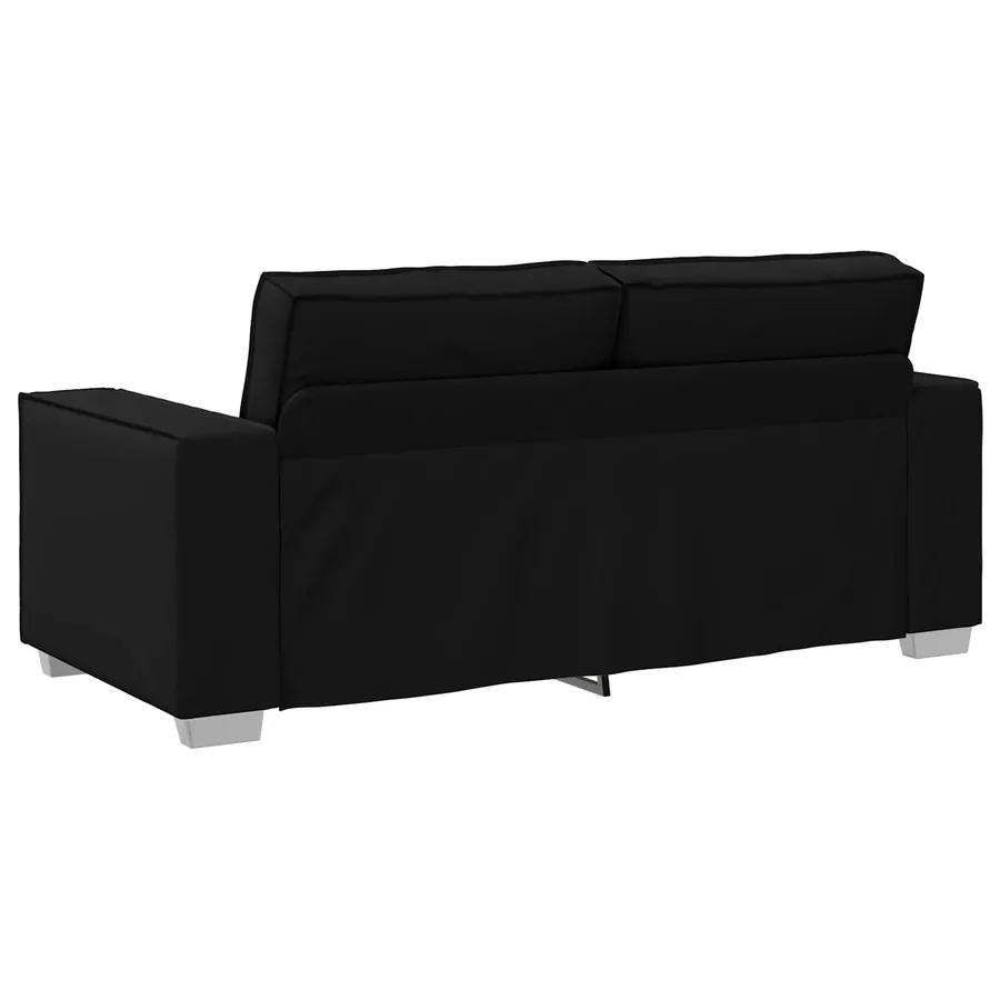 Canapé deux places Noir 180 cm Simili cuir - 4