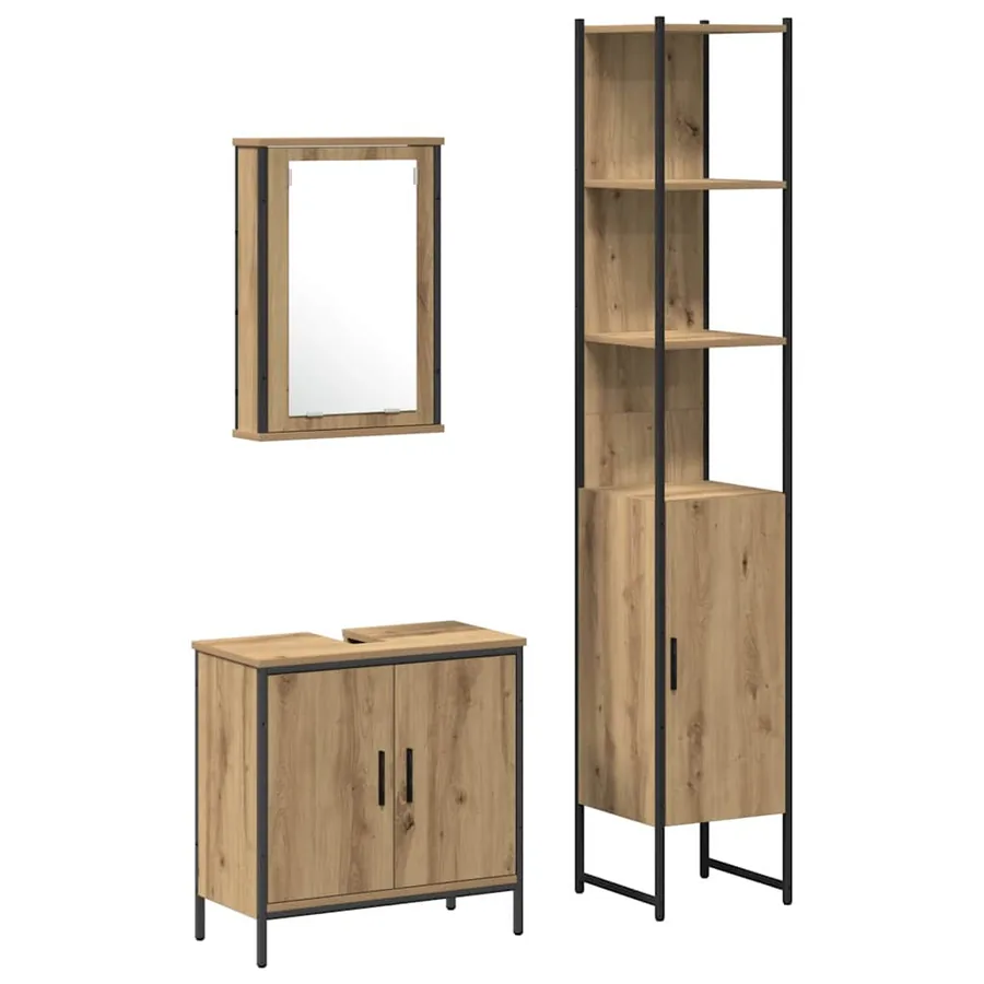 Ensemble de mobilier de salle de bain 3 pc Marron - 2