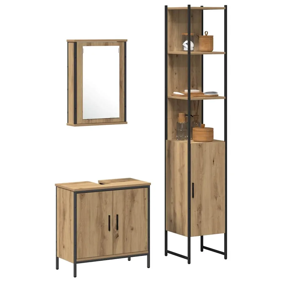 Ensemble de mobilier de salle de bain 3 pc Marron - 3