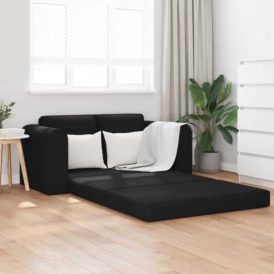 Canapé-Lit 60cm Noir tissu