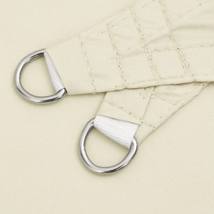 Voile de parasol tissu oxford triangulaire 3,5x3,5x4,9 m crème - 5
