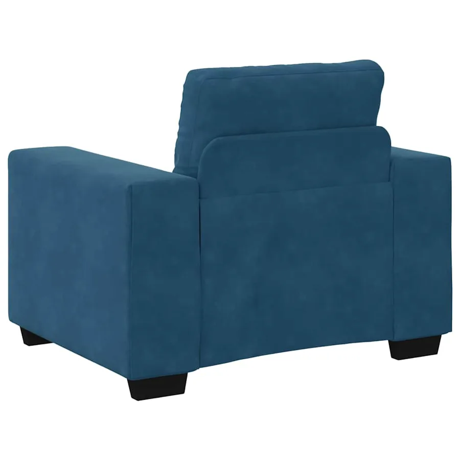 Ensemble de Canapés 3 pcs Bleu 221 x 80 x 80 cm Velours - 7