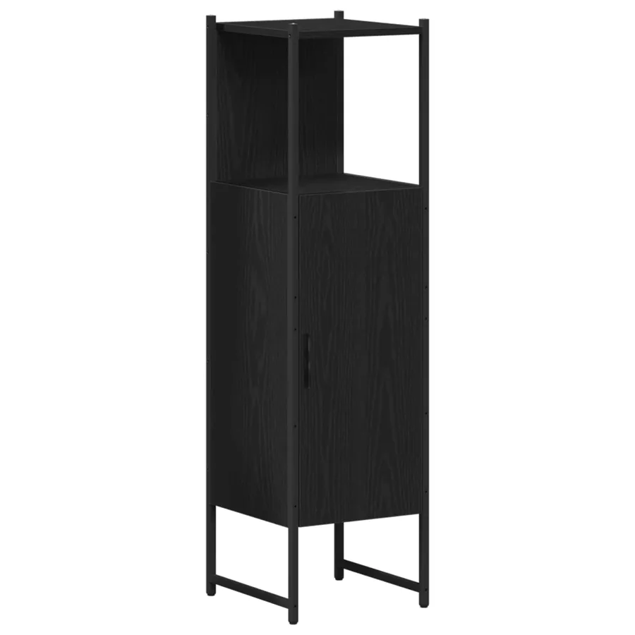 Ensemble de mobilier de salle de bain avec étagère 4 pcs Noir - 7