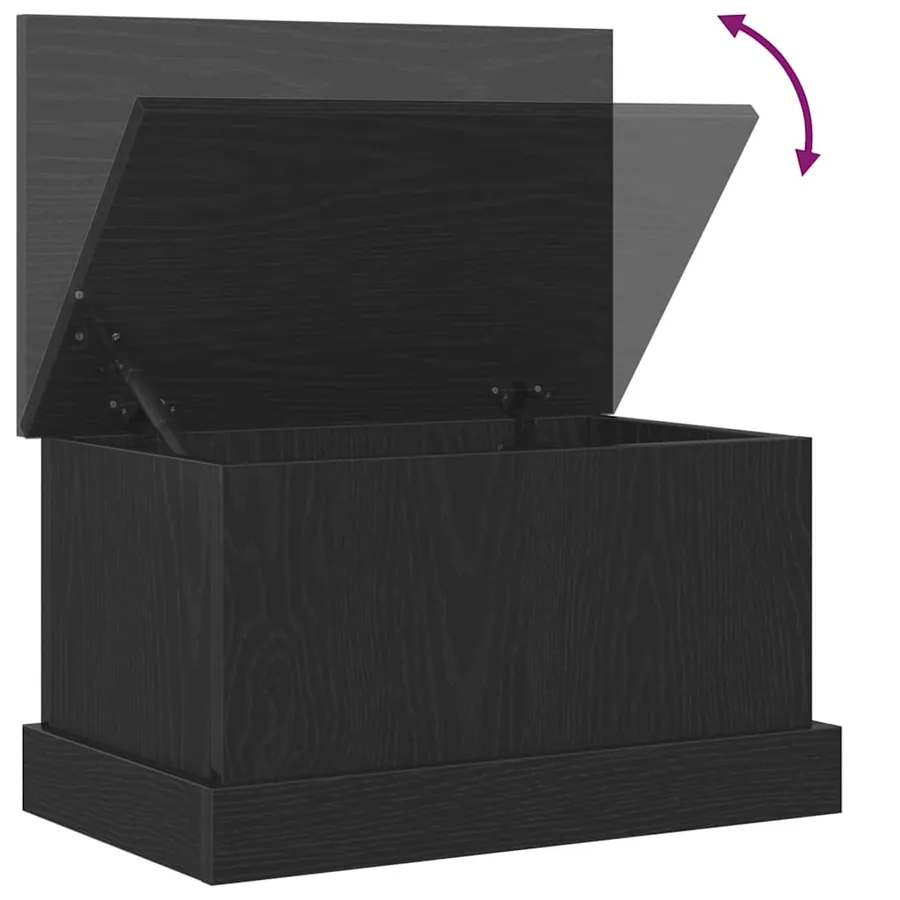 Boîte de Rangement Chêne noir 50 x 30 x 28 cm Bois d'ingénierie - 10