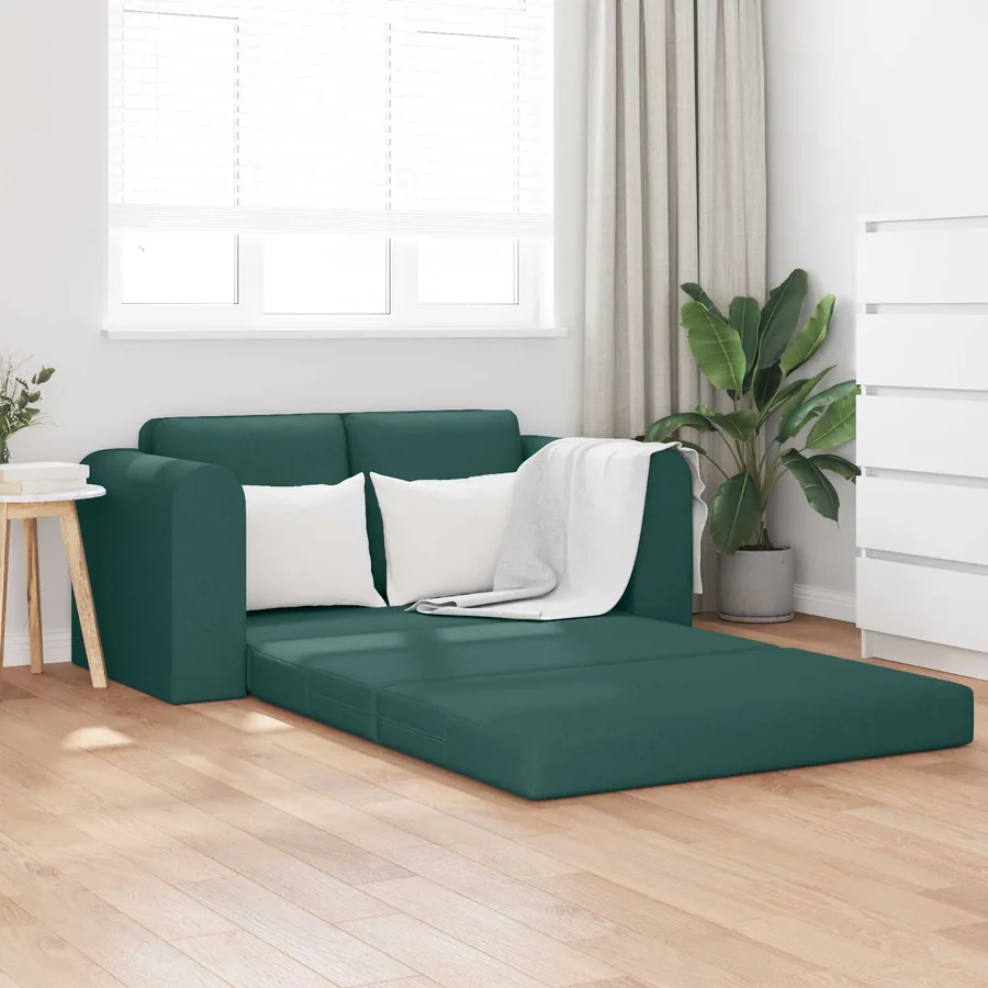 Canapé-Lit 60cm Vert foncé tissu
