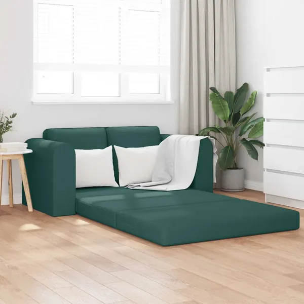 Canapé-Lit 60cm Vert foncé tissu