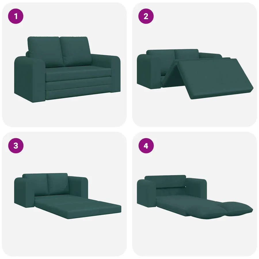 Canapé-Lit 60cm Vert foncé tissu - 10