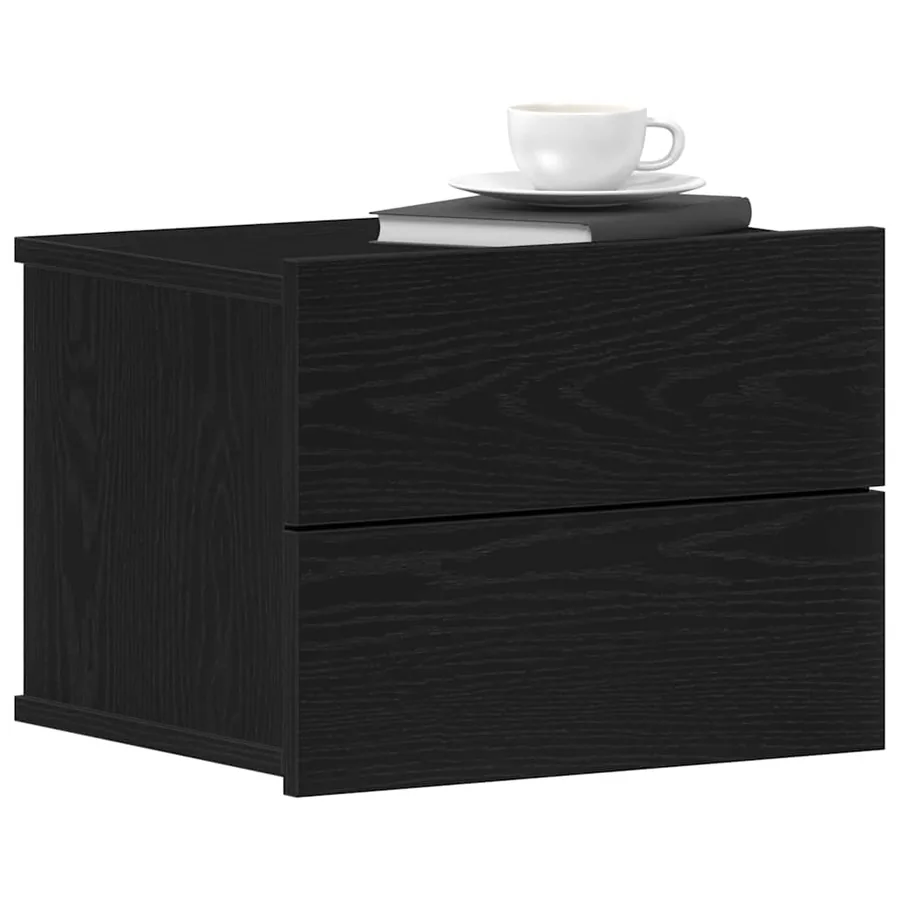 Cabinet de chevet Chêne noir 40 x 30 x 30 cm Bois d'ingénierie - 3