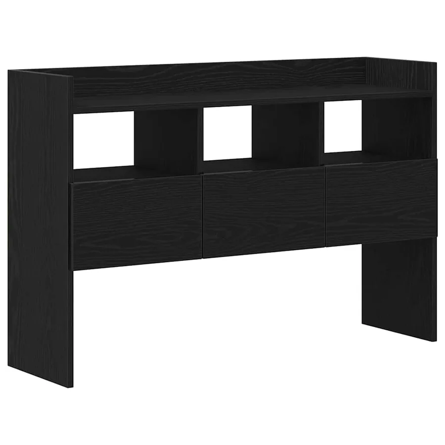 Buffet Chêne noir 105 x 30 x 70 cm Bois d'ingénierie - 2