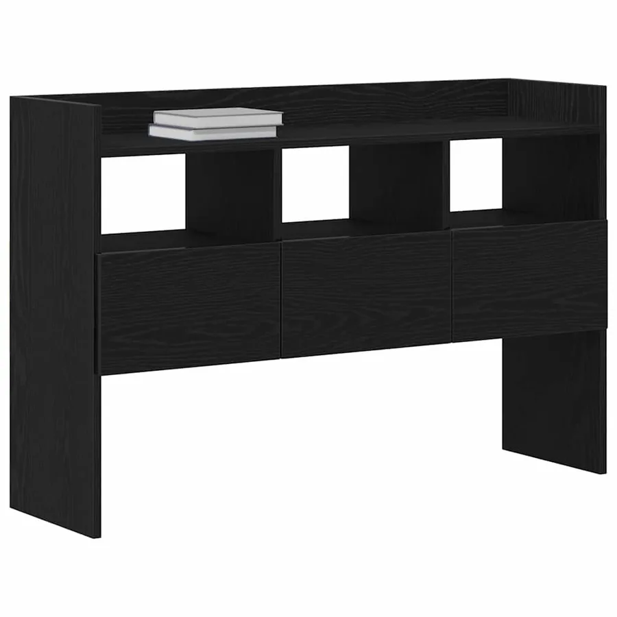Buffet Chêne noir 105 x 30 x 70 cm Bois d'ingénierie - 3