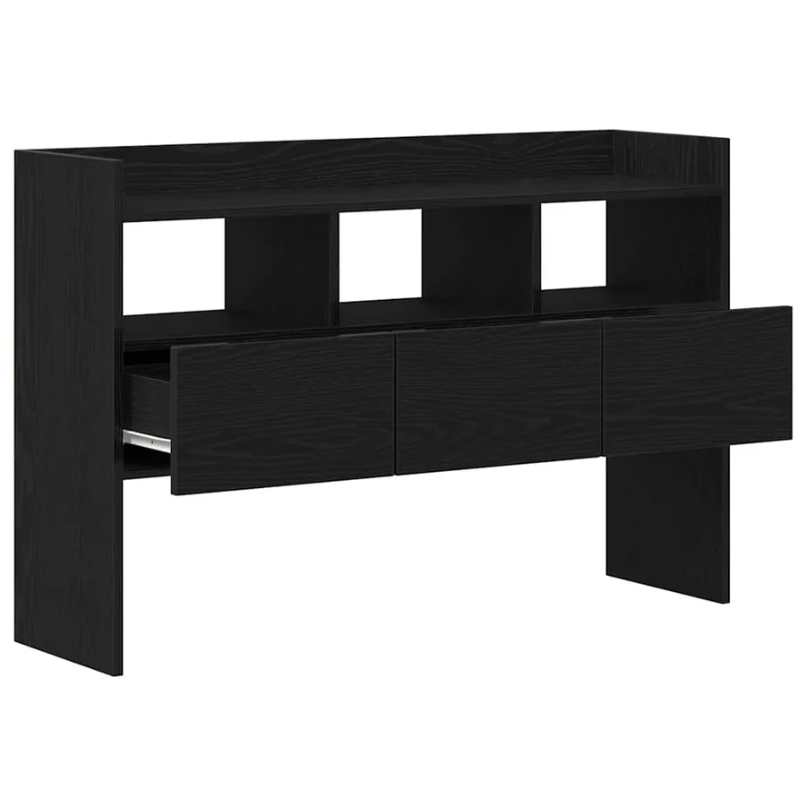 Buffet Chêne noir 105 x 30 x 70 cm Bois d'ingénierie - 5