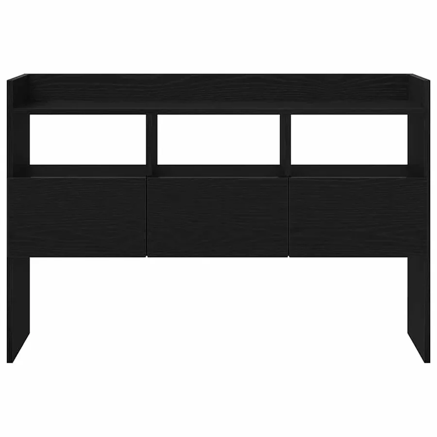 Buffet Chêne noir 105 x 30 x 70 cm Bois d'ingénierie - 7