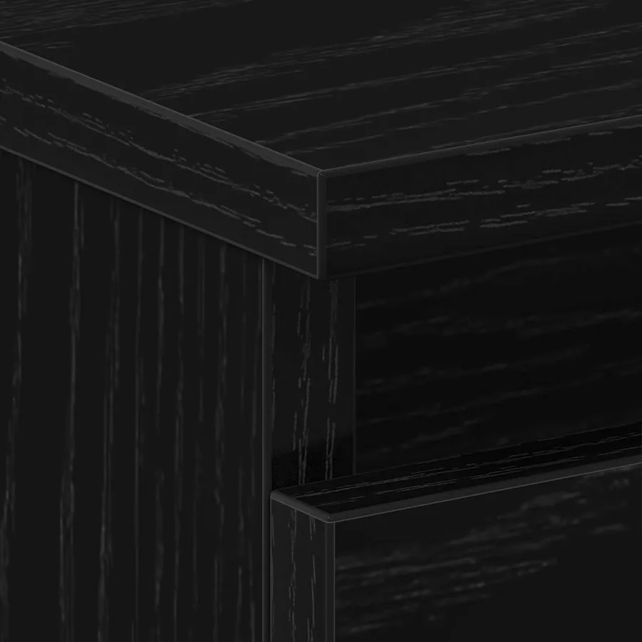 Cabinet de chevet avec tiroir Chêne noir 40 x 35 x 62,5 cm - 9