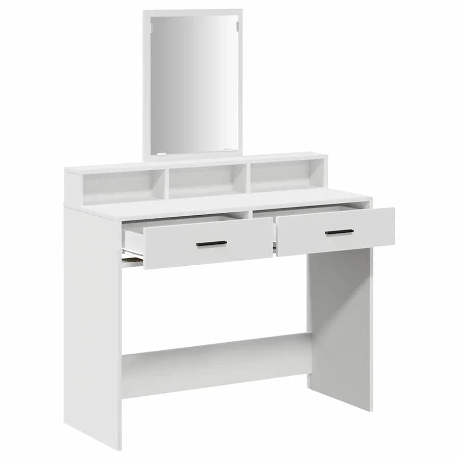 Table de Toilette Blanc 100 x 41 x 140 cm Bois d'ingénierie - 5