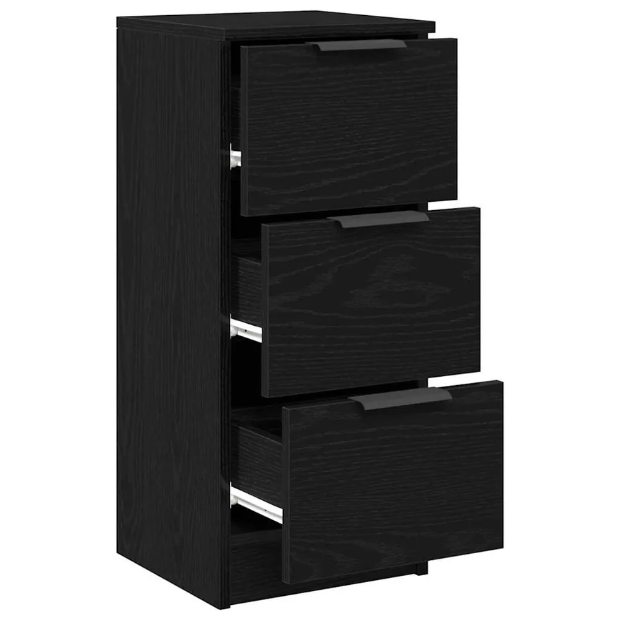 Buffet 2 pcs Chêne noir 30 x 30 x 70 cm Bois d'ingénierie - 6