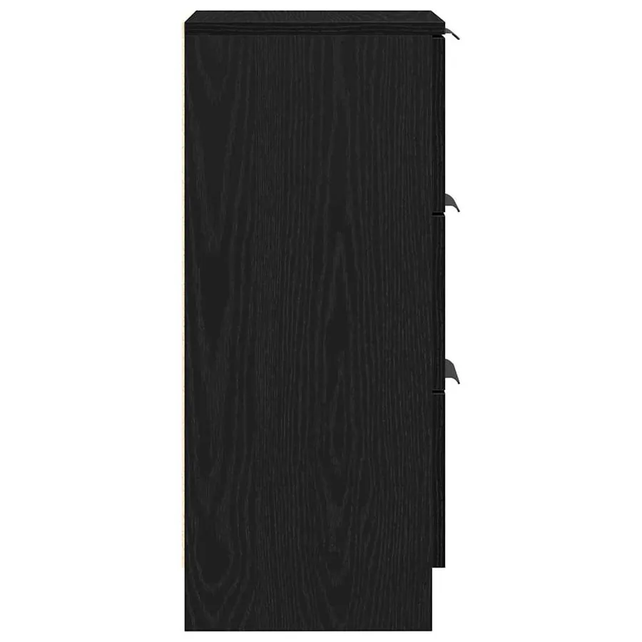 Buffet 2 pcs Chêne noir 30 x 30 x 70 cm Bois d'ingénierie - 9
