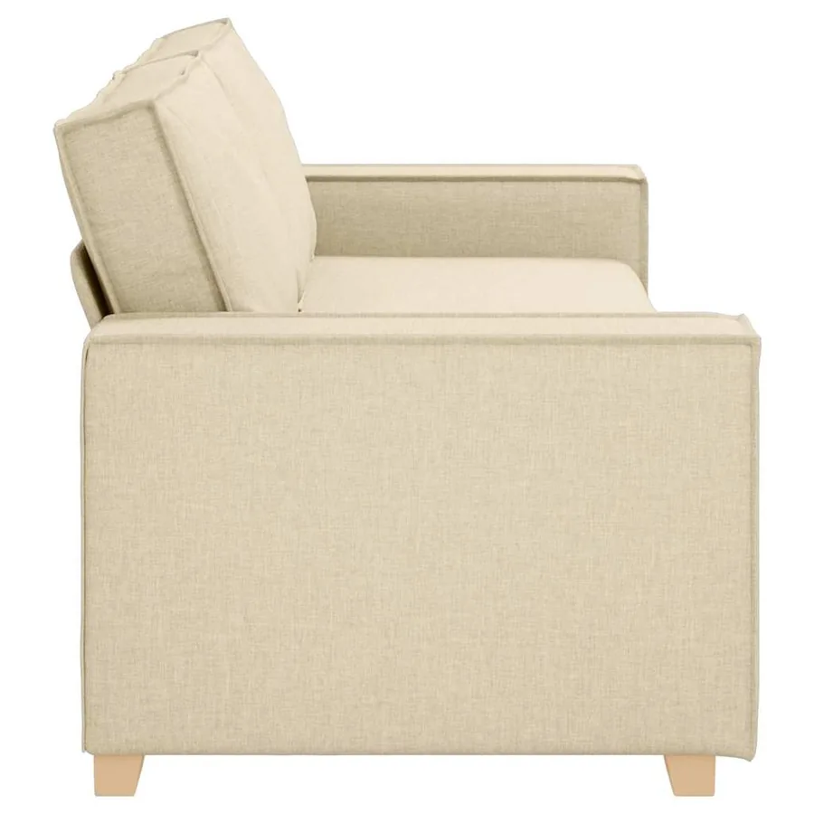 Sofa 3 places Crème 220 cm tissu - 5