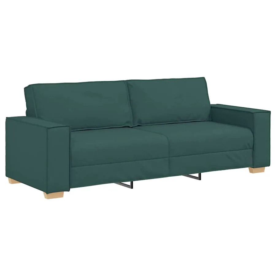 Sofa 3 places Vert foncé 220 cm tissu - 2