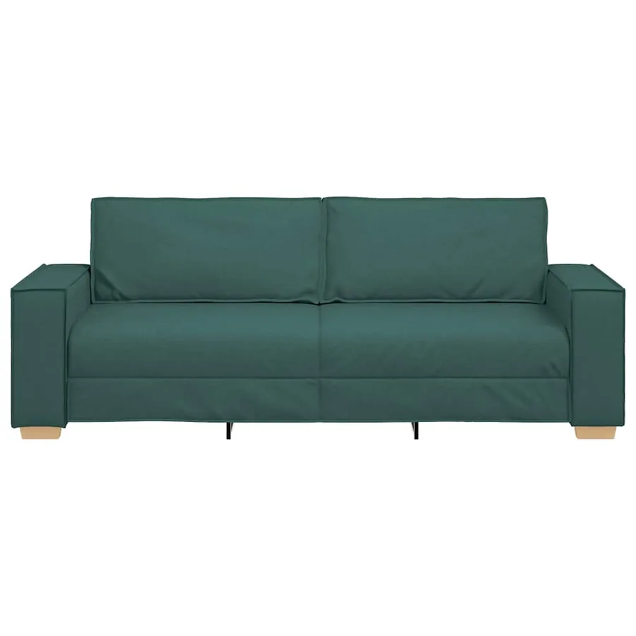 Sofa 3 places Vert foncé 220 cm tissu - 4