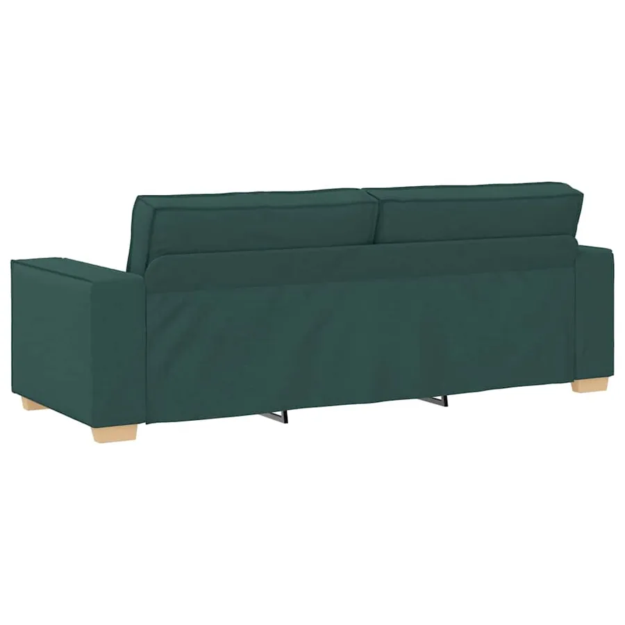 Sofa 3 places Vert foncé 220 cm tissu - 6